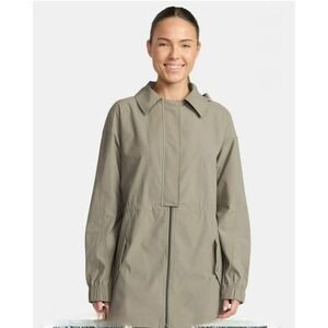 AVA Womens Hooded‎ Anorak Jacket Lightweight Khaki Green Raincoat L(12-14)